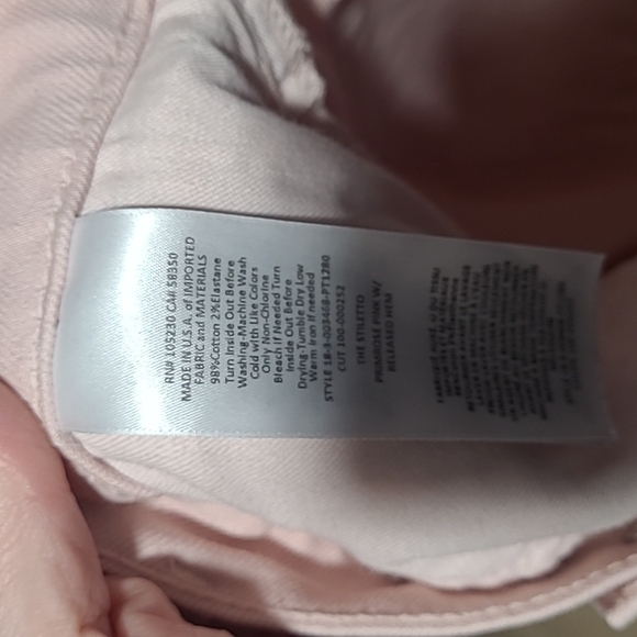 Current Elliott the stiletto sz 27 primrose pink raw released hem jeans WJ127 - Picture 7 of 7